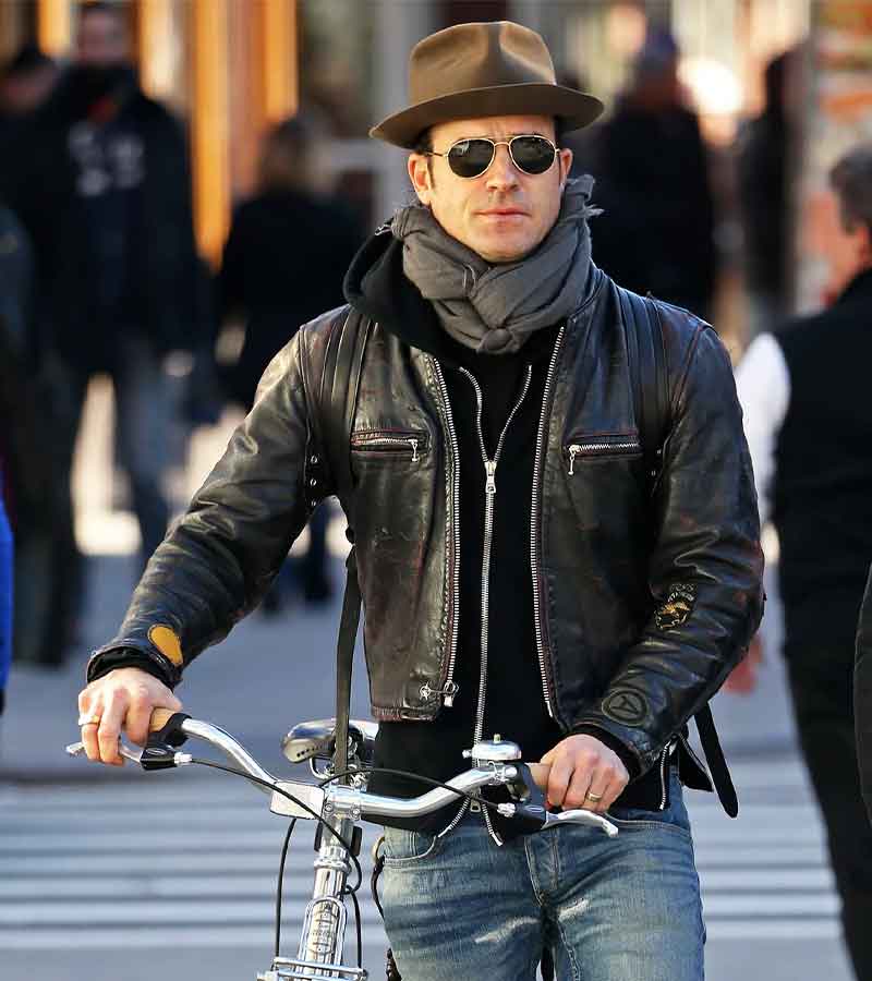 Justin Theroux Leather Jacket | Street Style Leather Jacket