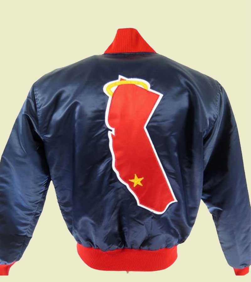 80's California Angels Starter Satin MLB Jacket Youth Size Large