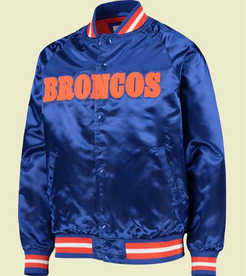 Denver Broncos Varsity Blue and Orange Jacket