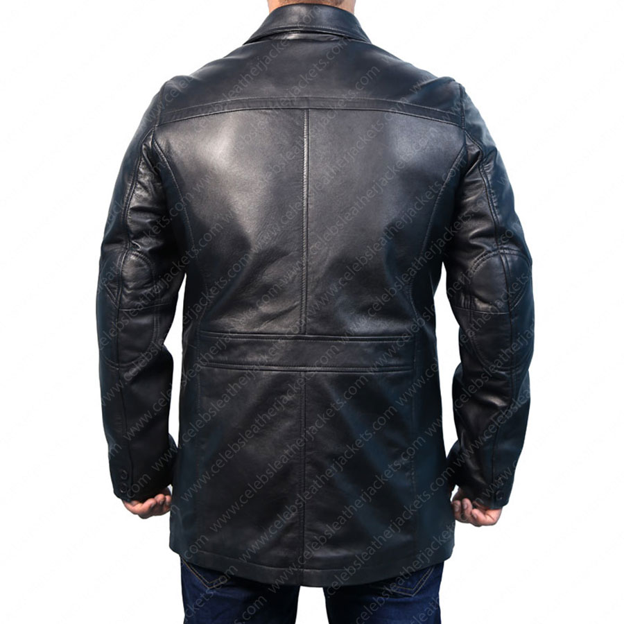 Black Carcoat Real Lambskin Leather Winter Jackets For Mens