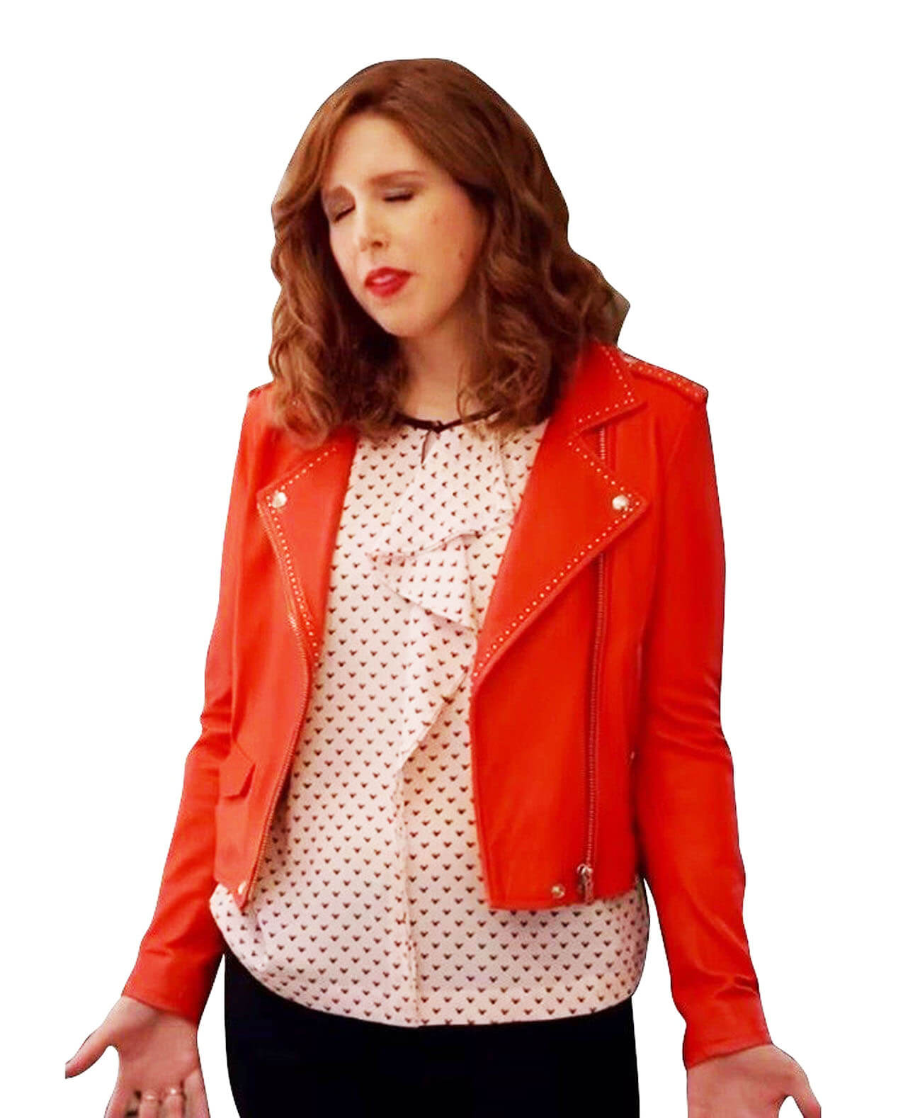 Orange Leather Jacket
