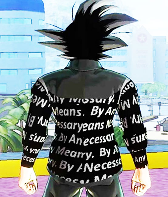 Goku in modern drip style meme