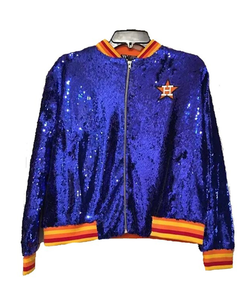 Kate Upton Astros Rainbow Jacket