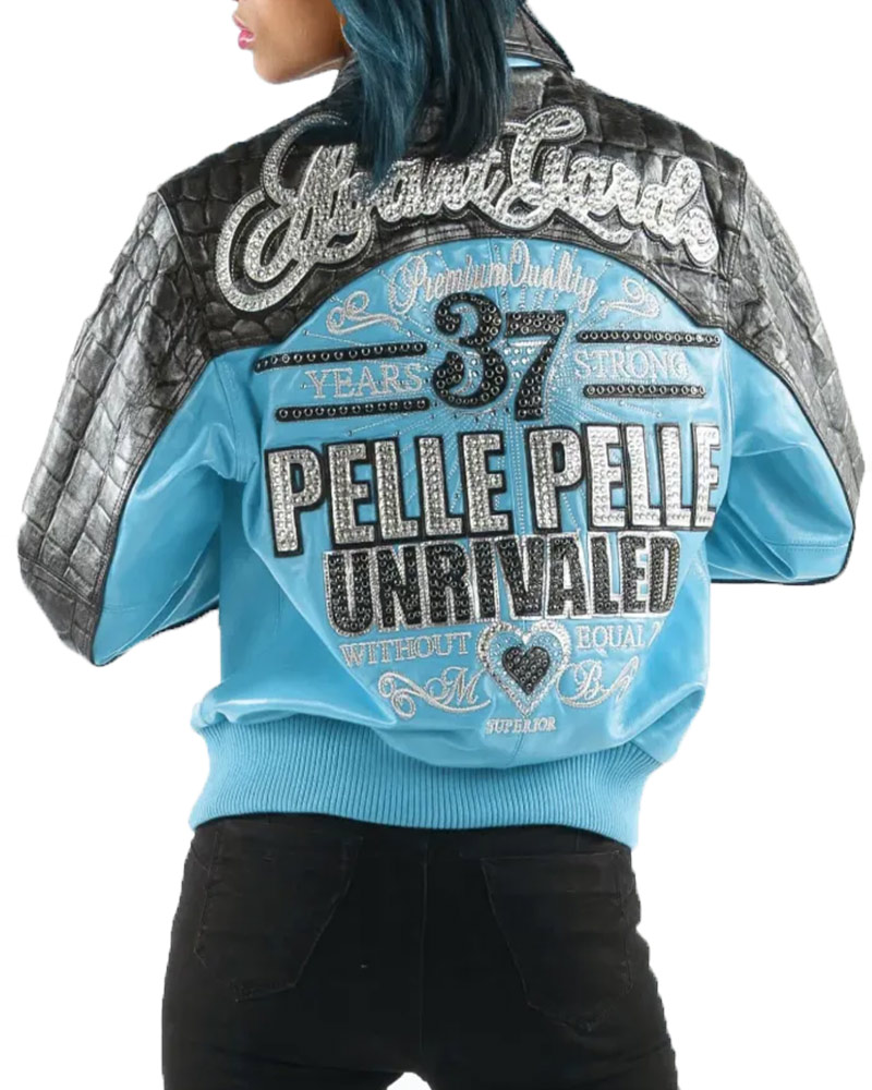 Pelle Pelle Avant Garde Turquoise 37 Years Strong Jacket