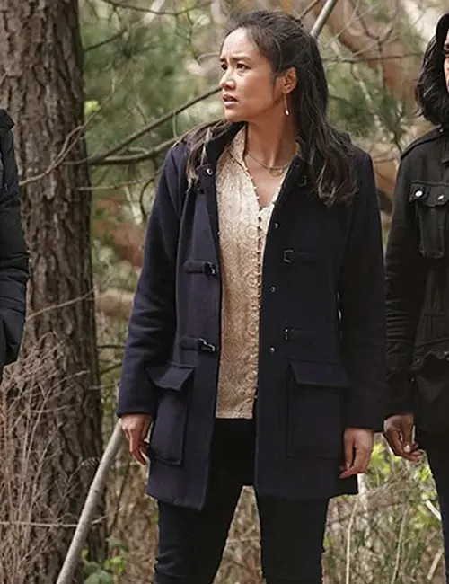 Ella Jones La Brea Season 02 Blue Wool Coat