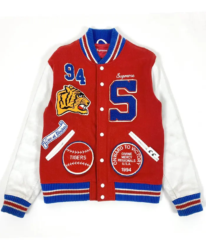 Supreme Tiger Varsity Jacket Orange S