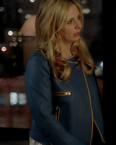 Bridget Ringer Bridget Kelly Ringer S01 Blue Jacket