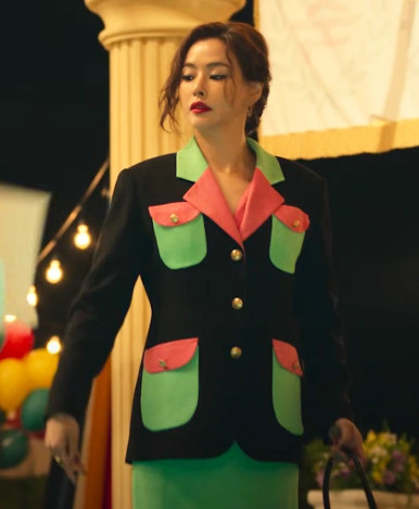 Shin Joo-ae Aema 2025 Hyo-rin Bang Black Blazer