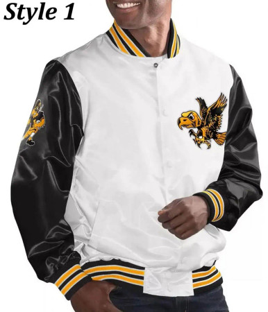 Iowa Racing Jacket Iowa Hawkeyes Full-Button Satin Jacket