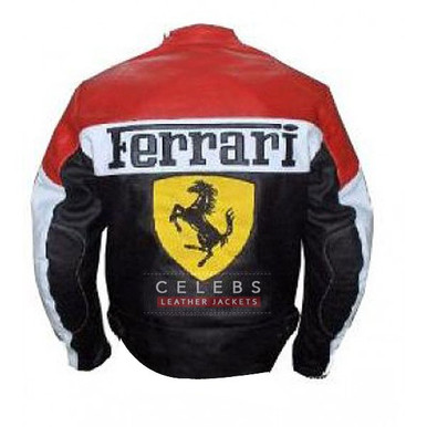 ferrari red leather jacket
