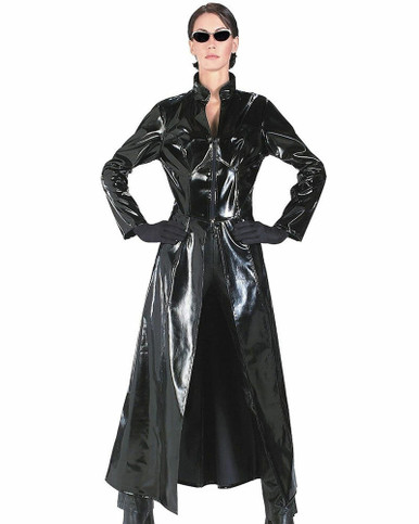 The Matrix 4 Carrie Anne Moss Leather Coat