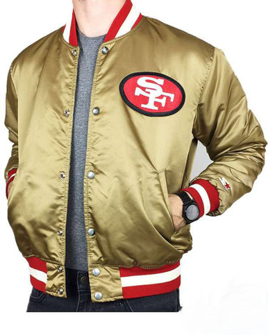 San Francisco 49ers Golden Satin Jacket For Men - Mr. Black Jackets