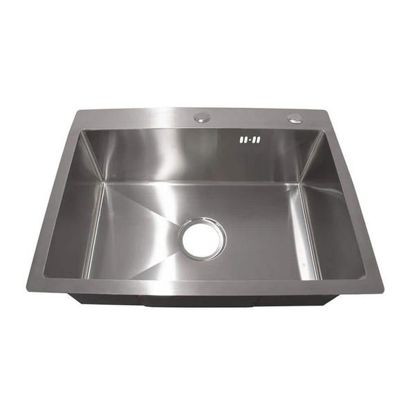 (Open Box) BLUE SKY OUTDOOR LIVING 17.6 in. Stainless Steel Outdoor Kitchen Sink with Drainer and Stopper Set