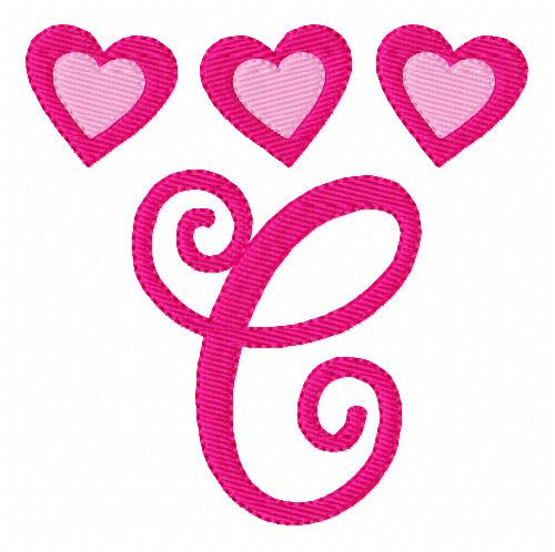 Valentine Heart Monogram Set - Joyful Stitches