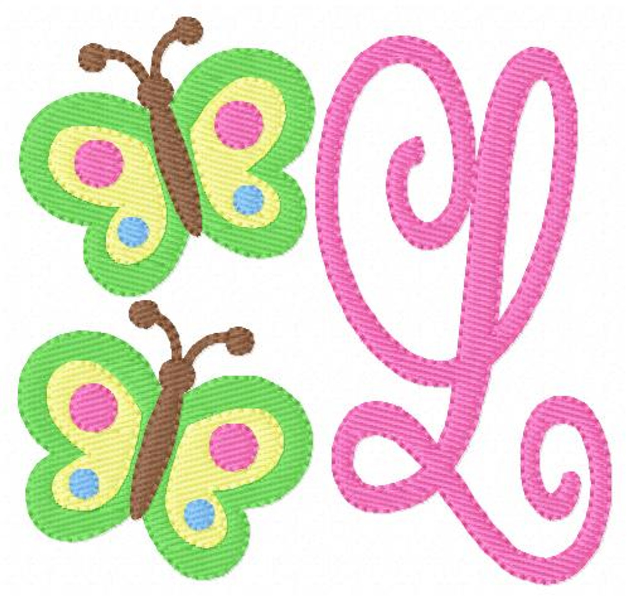 Butterfly Applique  Apex Monogram Designs & Fonts