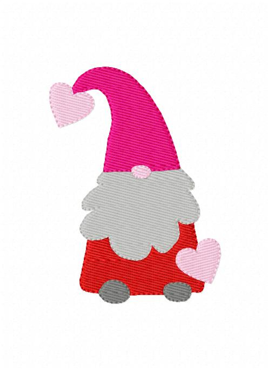 Download Valentine S Gnome With Hearts Machine Embroidery Design Joyful Stitches