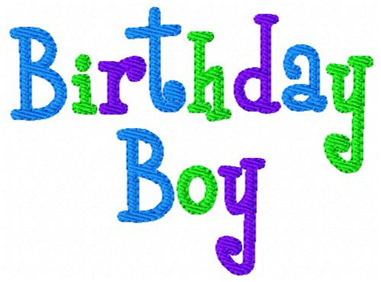 Birthday Boy 4x4 Blue - Joyful Stitches