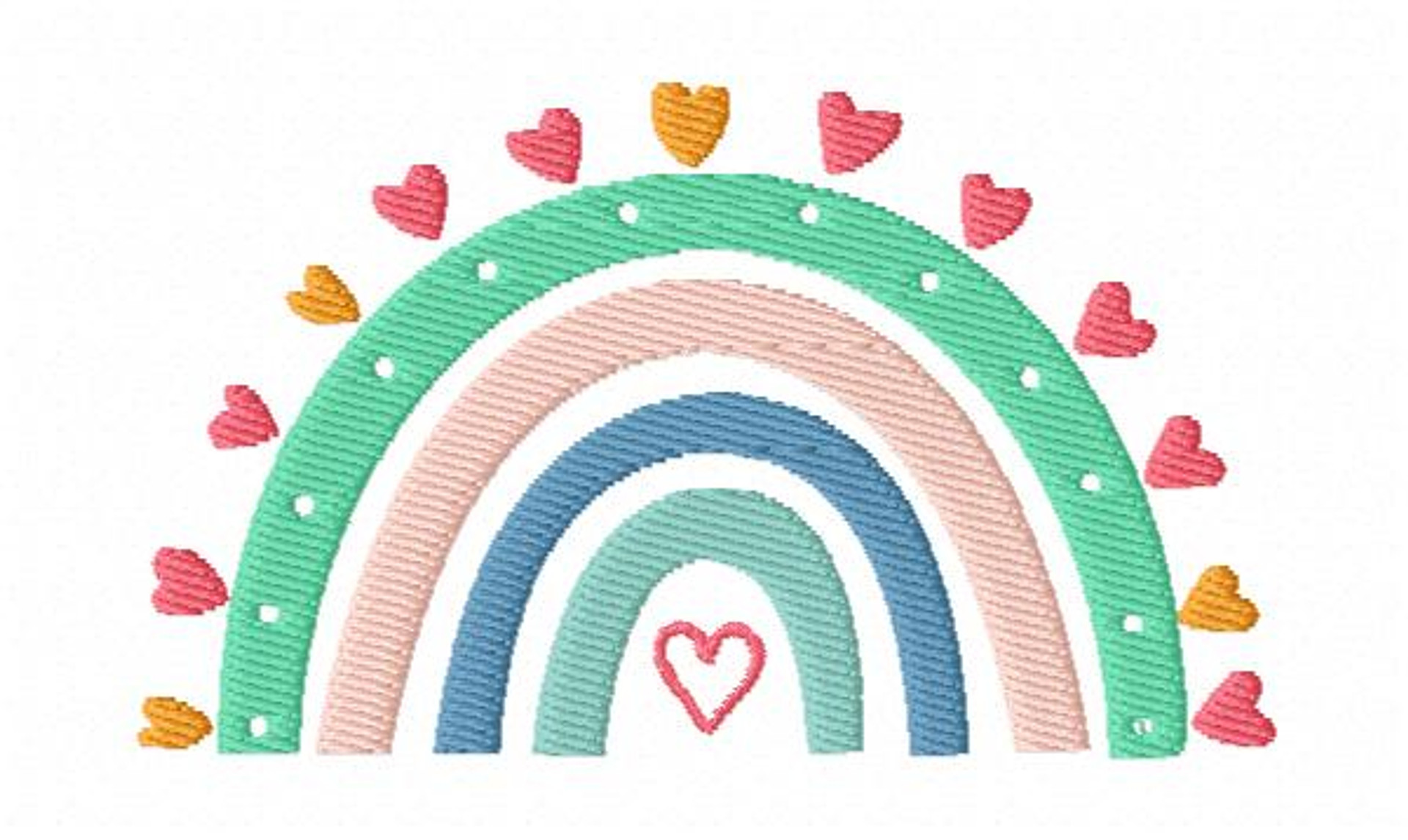 Heart rainbow embroidery design  joyful stitches Heart rainbow embroidery design  joyful stitches