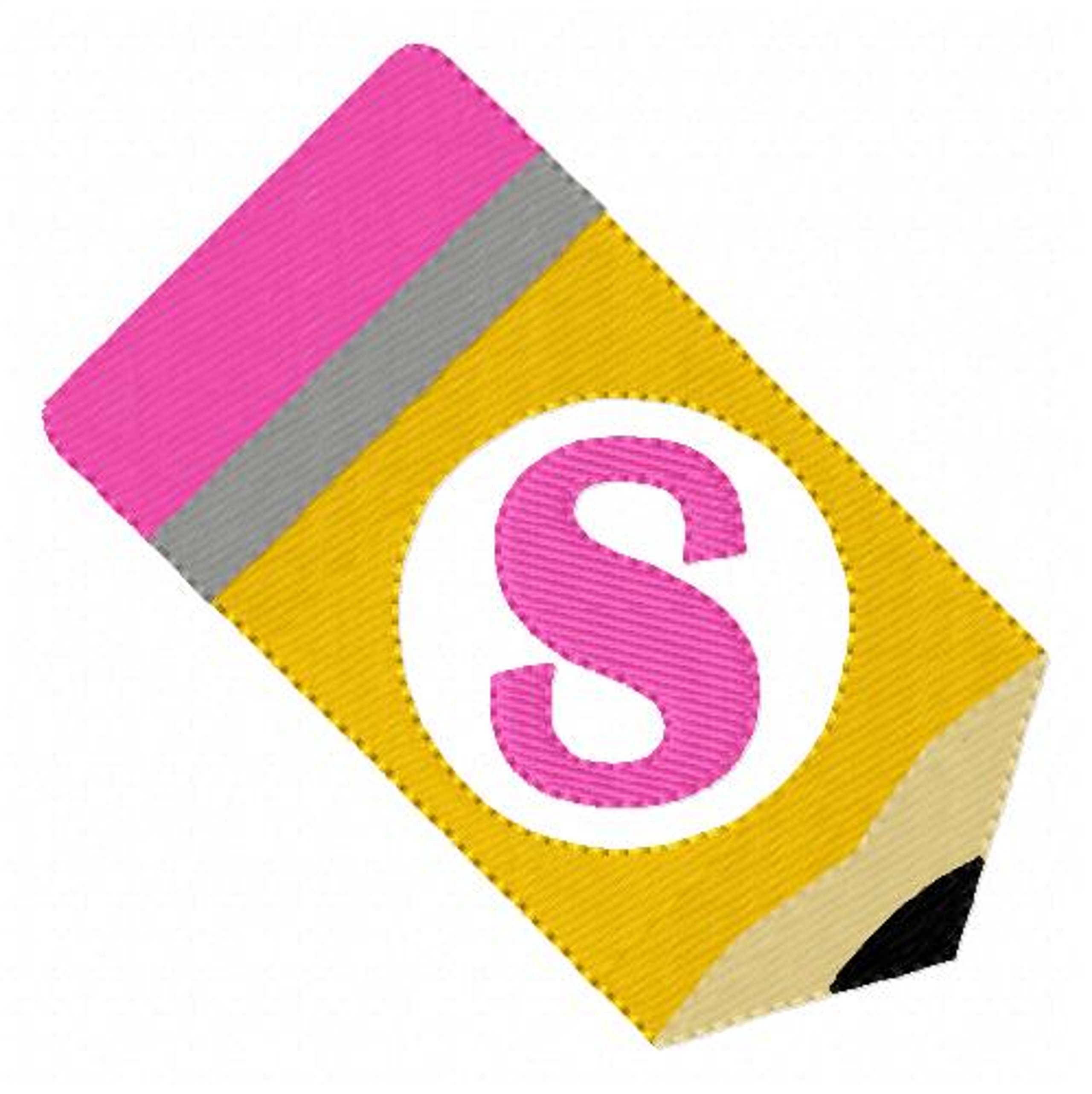 Pencil monogram set  joyful stitches