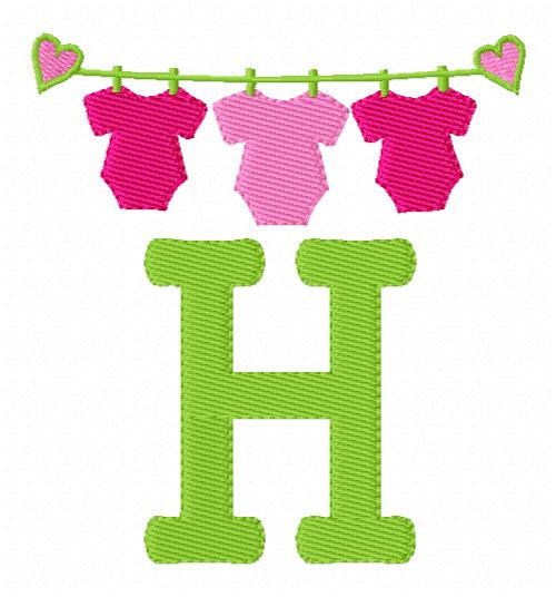 Sweet Baby Girl Monogram Set Joyful Stitches