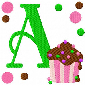 Cupcake Fun Monogram Set Cupcake Fun Monogram Set