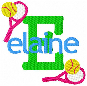 Tennis Sports Monogram Font Set Tennis Sports Monogram Font Set
