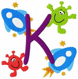 Alien Space Friends Monogram Set Alien Space Friends Monogram Set
