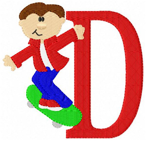 Skateboard Boy Monogram Set Skateboard Boy Monogram Set