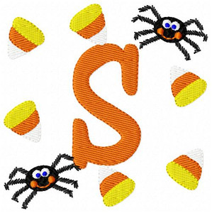 Spider & Candy Corn Monogram Set