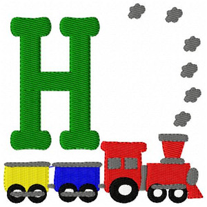 Choo Choo Train Monogram Font Set Choo Choo Train Monogram Font Set