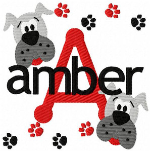 Bulldog Face Mascot Monogram Font Set