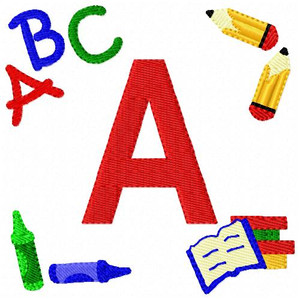 Back to School Time Monogram Set Back to School Time Monogram Set