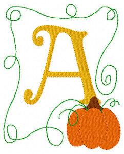 Pumpkin Vine 5x7 Fall Monogram Set Pumpkin Vine 5x7 Fall Monogram Set