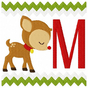 Reindeer Christmas Monogram Set Reindeer Christmas Monogram Set
