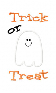 Trick or Treat Ghost 5x7 Applique Trick or Treat Ghost 5x7 Applique