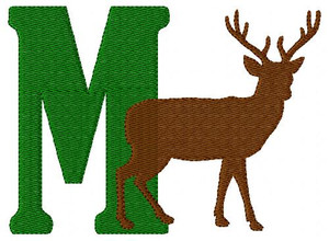 Deer Season 5x7 Wilderness Hunting Monogram Set Deer Season 5x7 Wilderness Hunting Monogram Set