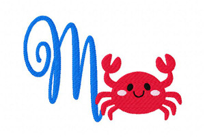 Crab Summer 5x7 Monogram Set Crab Summer 5x7 Monogram Set