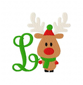 Reindeer Christmas Joy Monogram Set Reindeer Christmas Joy Monogram Set