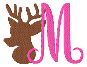 Deer Reindeer 5x7 Monogram Set Deer Reindeer 5x7 Monogram Set