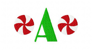 Peppermint Christmas Candy Mini Monogram Set Peppermint Christmas Candy Mini Monogram Set