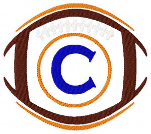 Football 5x7 Monogram Font Design Set Team Colors Football 5x7 Monogram Font Design Set Team Colors
