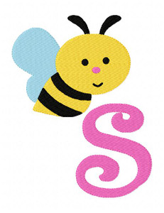 Buzzing Bumble Bee 5x7 Monogram Set
