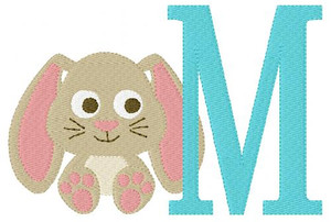 Baby Bunny Easter 5x7 Monogram Set Baby Bunny Easter 5x7 Monogram Set
