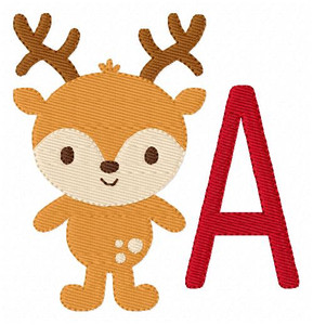 Deer Wilderness Hunting Christmas Monogram Set Deer Wilderness Hunting Christmas Monogram Set