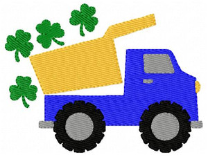 Dump Truck with Clover Shamrocks Dump Truck with Clover Shamrocks