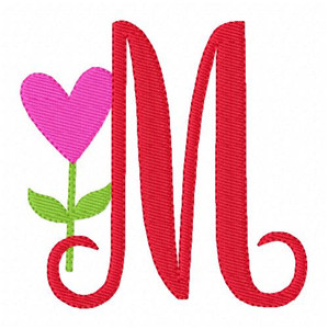Heart Flower Monogram Set Heart Flower Monogram Set