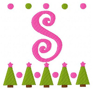 Christmas Tree Farm Monogram Embroidery Font Set Christmas Tree Farm Monogram Embroidery Font Set