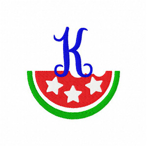 Watermelon Stars Summer Monogram Embroidery Design Set Watermelon Stars Summer Monogram Embroidery Design Set