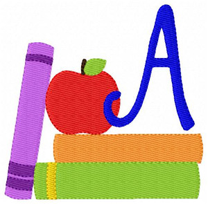 School Monogram Embroidery Design Set School Monogram Embroidery Design Set