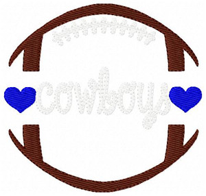 Cowboys Football Sports Machine Embroidery Design